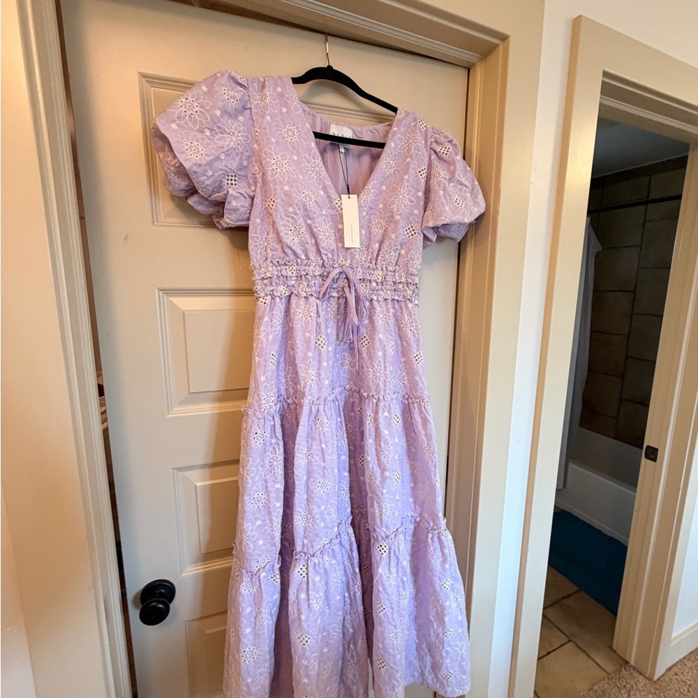 Elegant Lavender Maxi Dress